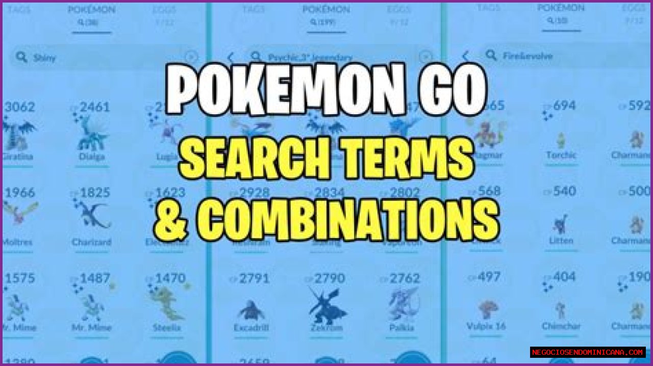 Pokemon Go search terms - Full list